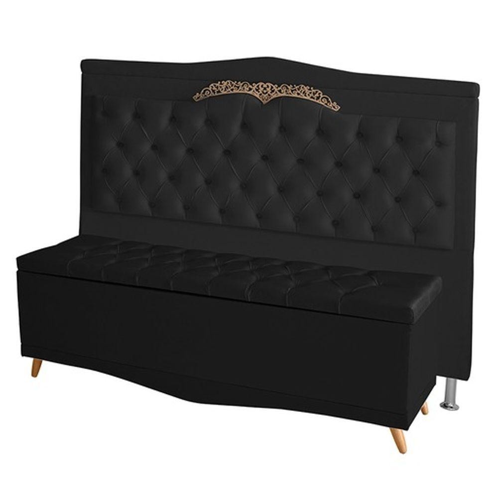 Kit Cabeceira De Cama Box E Calçadeira Baú Madri Casal 140 Cm Suede Preto Do Lar Móveis E Decoração em Oferta na Shopee