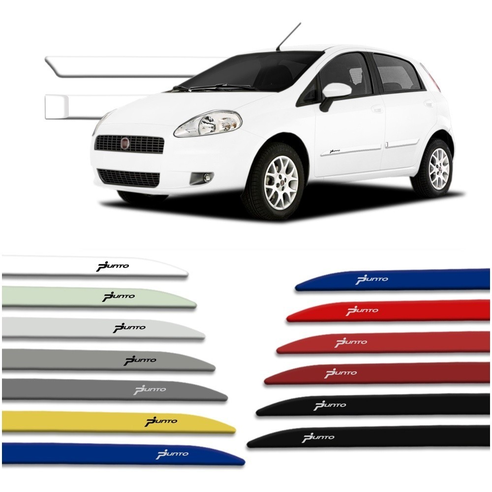 Jogo De Friso Lateral Fiat Punto 2008 2009 2010 2011 2012