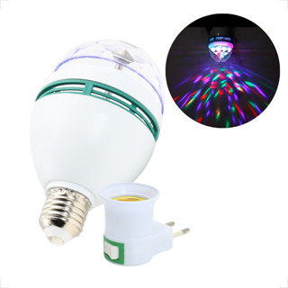 Lâmpada LED RGB Giratória Bivolt Globo Luz Colorida Festa Balada DJ Discoteca Escolha 1, 2 ou 3 Unidades em Oferta na Shopee