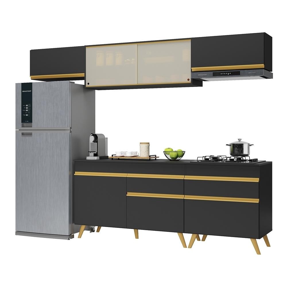 Armário de Cozinha Completa 260cm Veneza Multimóveis V3710 - Home & Living