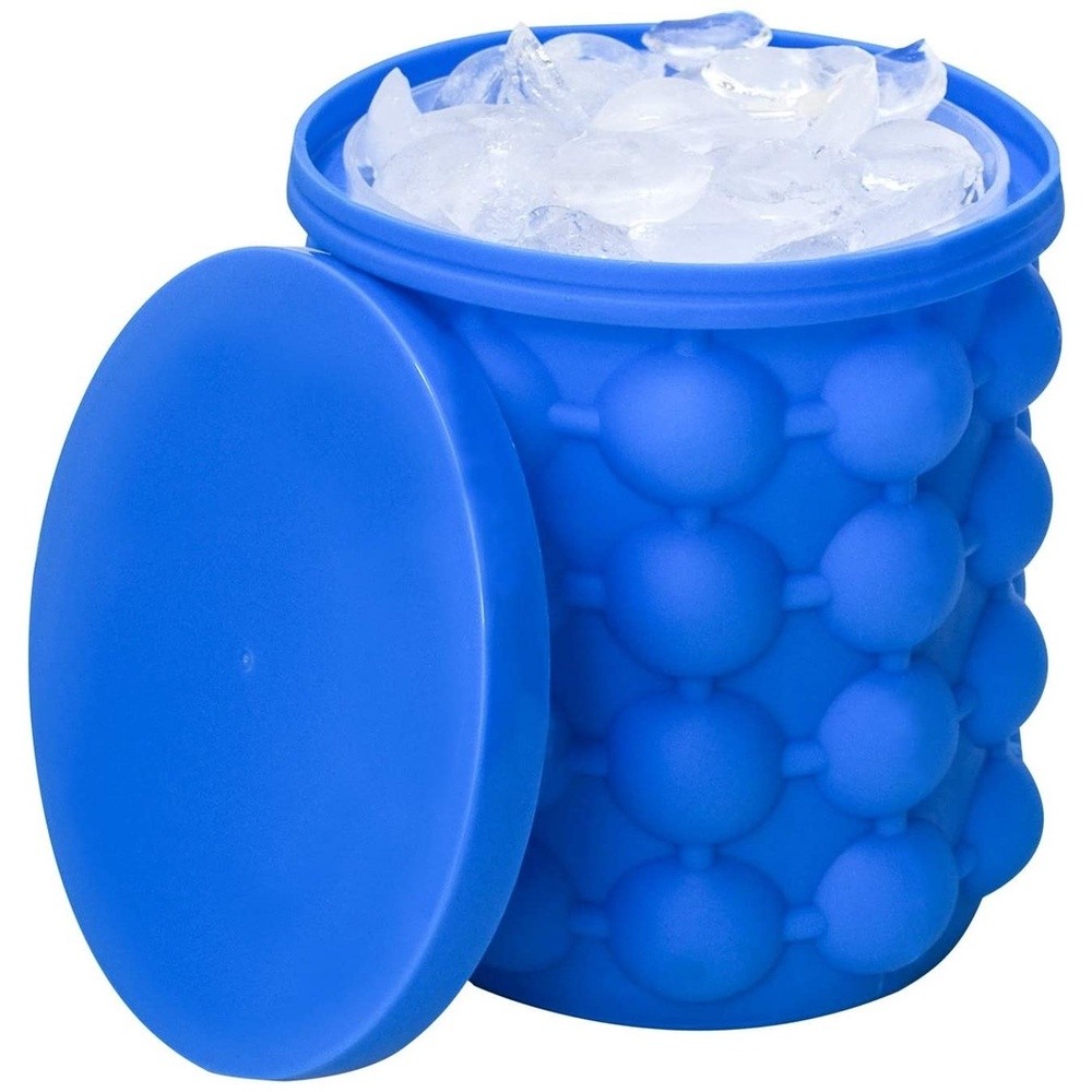 Balde De Silicone Para Fazer Gelo Rápido Forma De Gelo Cozinha Geladeira Compacto Multiuso