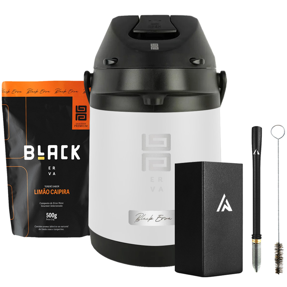 Kit Terere Completo Garrafa Termica 2,5L Copo Bomba e Erva Mate terere kit