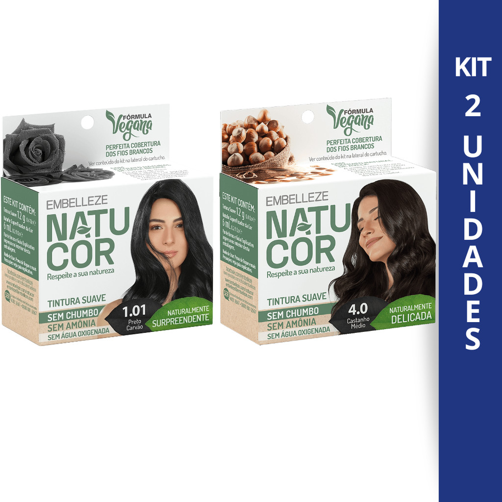 Kit 2 Unidades Tinta de Cabelo Natucor Film - Escolha sua Cor Preferida! em Oferta na Shopee