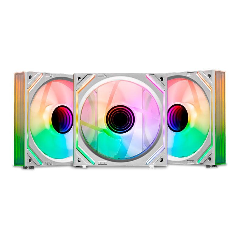Kit Ventoinhas Mancer Ventus ZX, ARGB, 3x120mm, Branca, MCR-VTZX-WH01