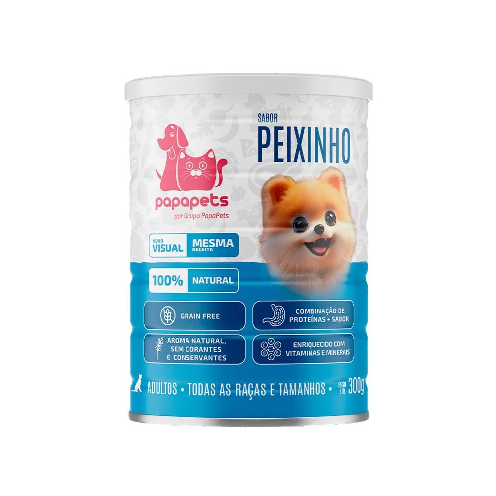 Alimentação Úmida Para Cães Sabor Peixinho 300gr - Papapets