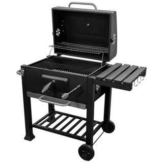 Churrasqueira Móvel Americana a Carvão com Prateleira Lateral em Oferta na Shopee