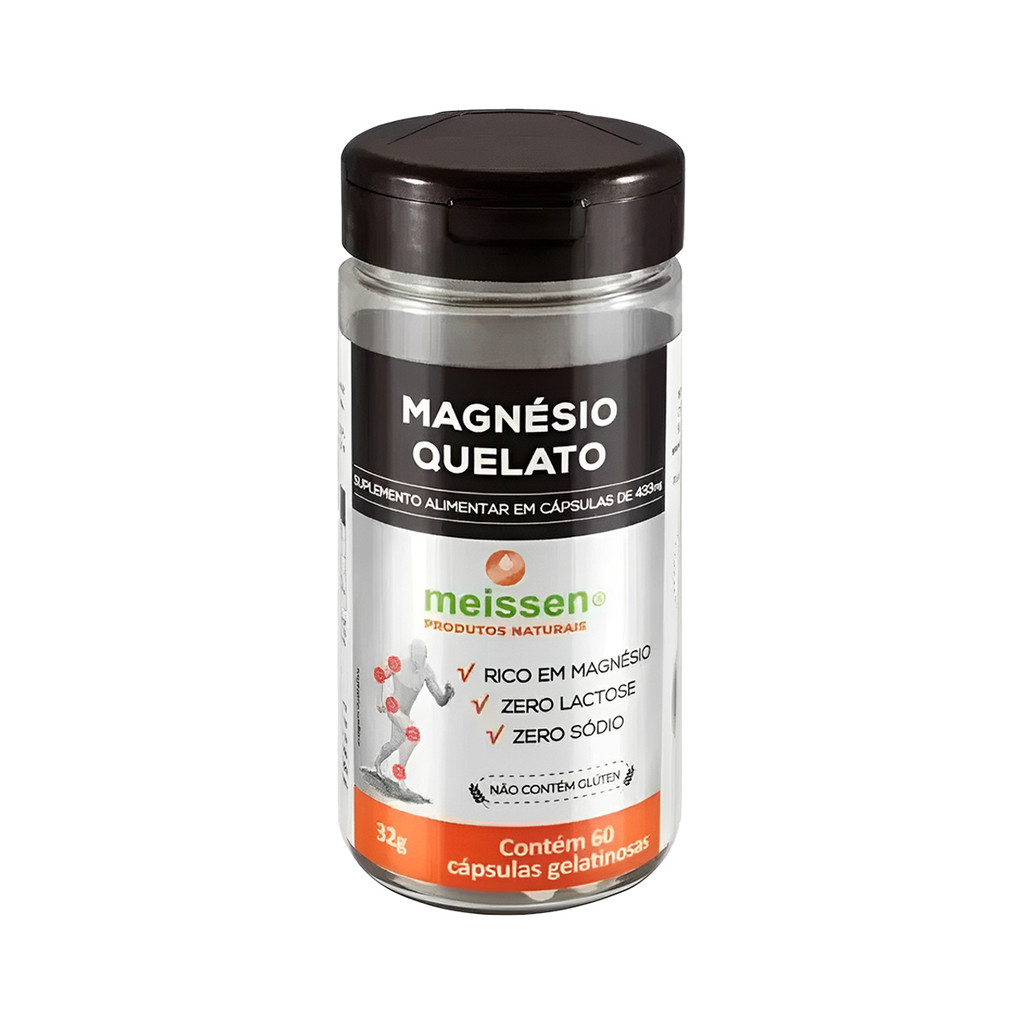 Magnésio Quelato da Meissen - Pote com 60 Cápsulas em Oferta na Shopee