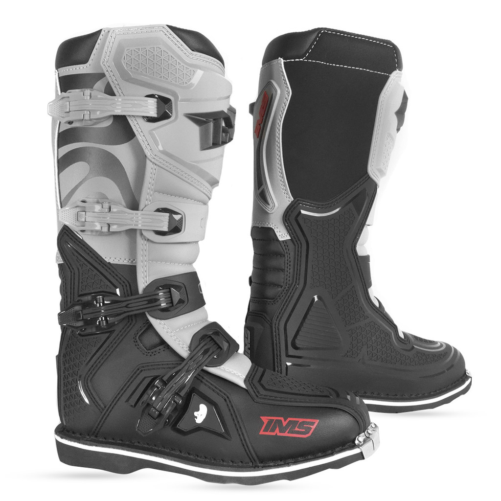Bota Ims Robust Cinza Bico Aço Trilha Motocross