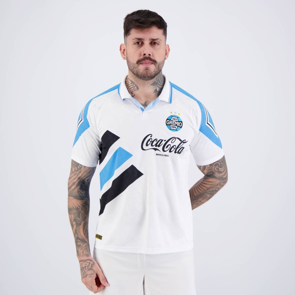 Camisa Grêmio Retrô 1993 Branca em Oferta na Shopee