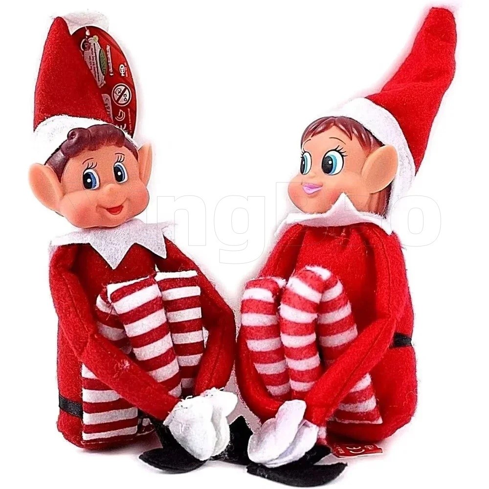 Boneca Elfo De Natal De 40cm Para Crianças , Mini Bonecos De Brinquedo O , Babás De Prateleira Com Pernas Penduradas , B