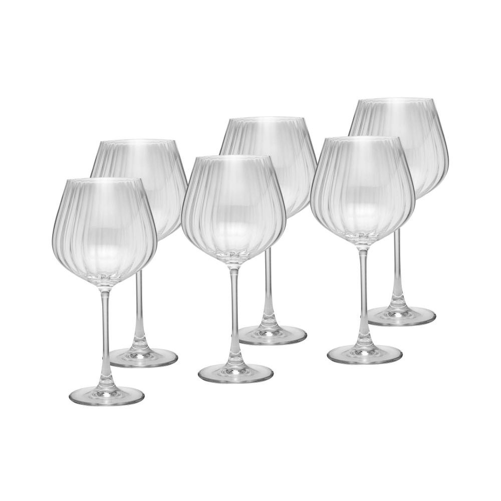 6 Taças de Vinho Wolff Columba Optic de Cristal 640ml