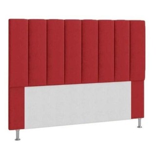 Cabeceira Estofada Cama Box Casal 140 Cm Vermelho em Oferta na Shopee