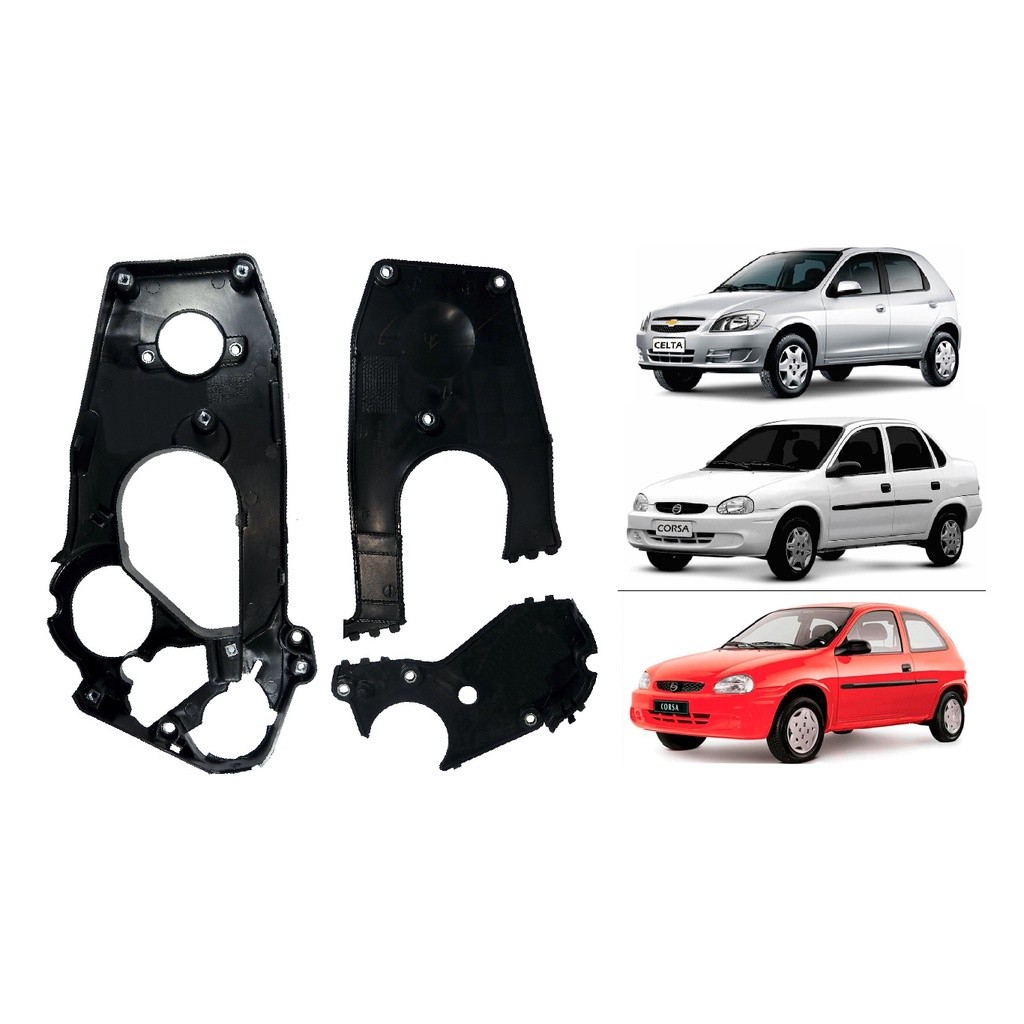 Kit Capa Protetora Correia Dentada Pick-Up Corsa Wagon Classic Celta Prisma Agile Montana Nova