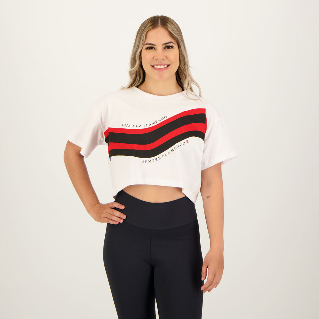 Cropped Flamengo Academy Feminino Branco - Women Clothes