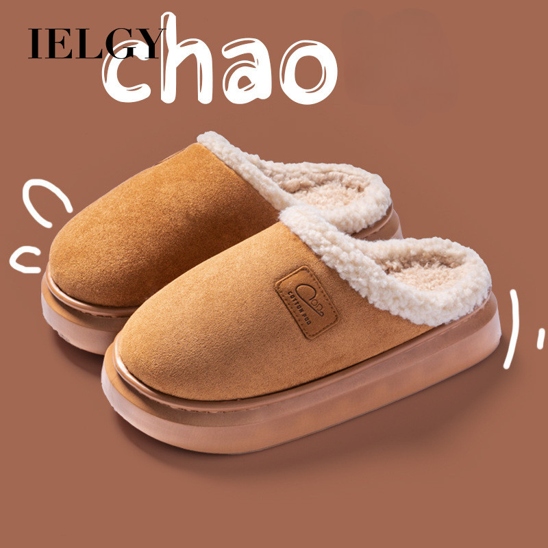 IELGY Novos Chinelos De Algodão Outono E Inverno Casa Casal Pelúcia Quentes Femininos