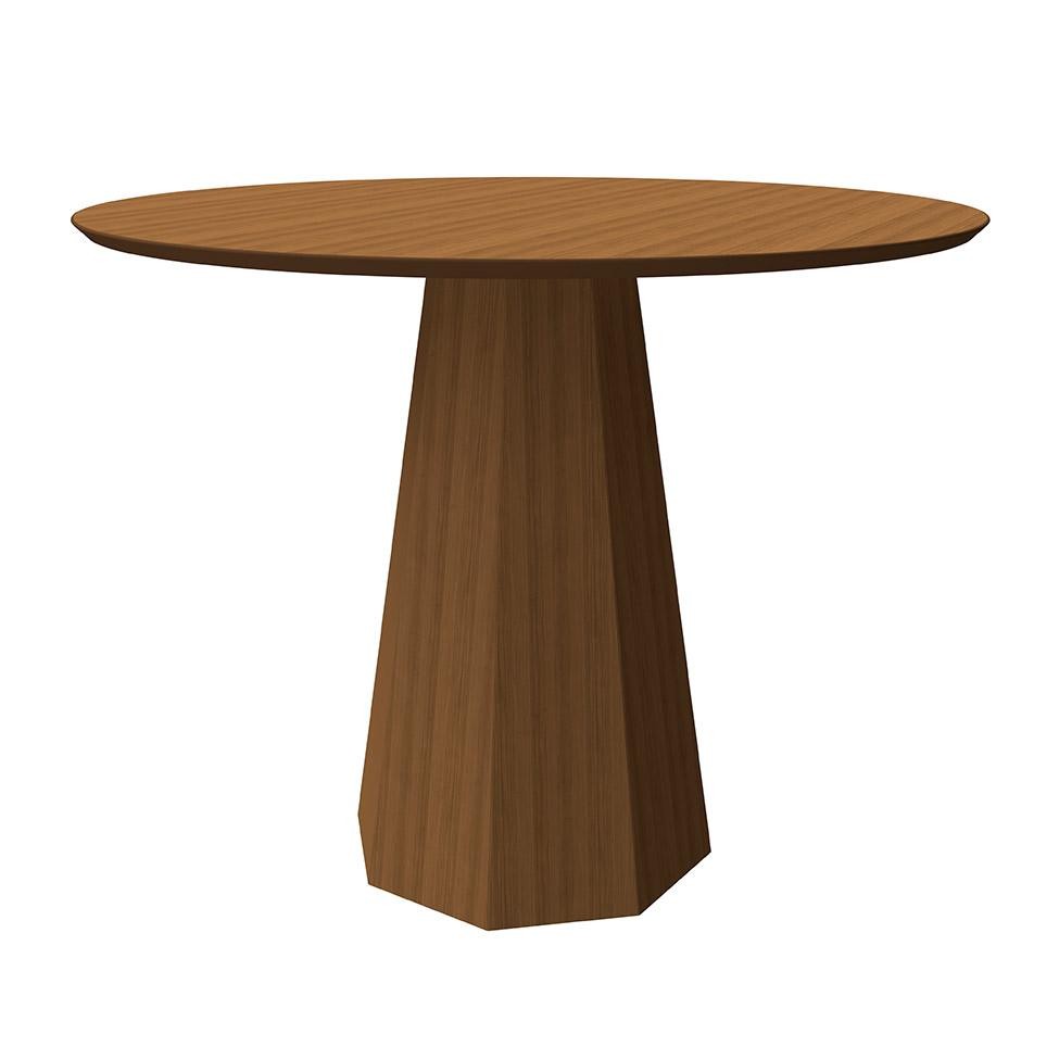 Mesa de Jantar Redonda Isis Imbuia 100 cm - Home & Living