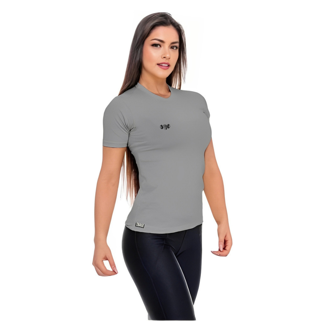 Camiseta Academia Feminina Blusa Treino Feminina Fitness Performance Corrida Pilates Proteção UV50 Musculação