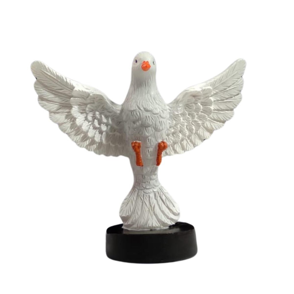 Estátua Católica Divino Espírito Santo de Mesa 08cm Resina e Madeira