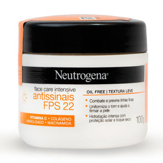 Creme Facial Neutrogena Face Care Intensive Antissinais FPS 22 com 100g em Oferta na Shopee