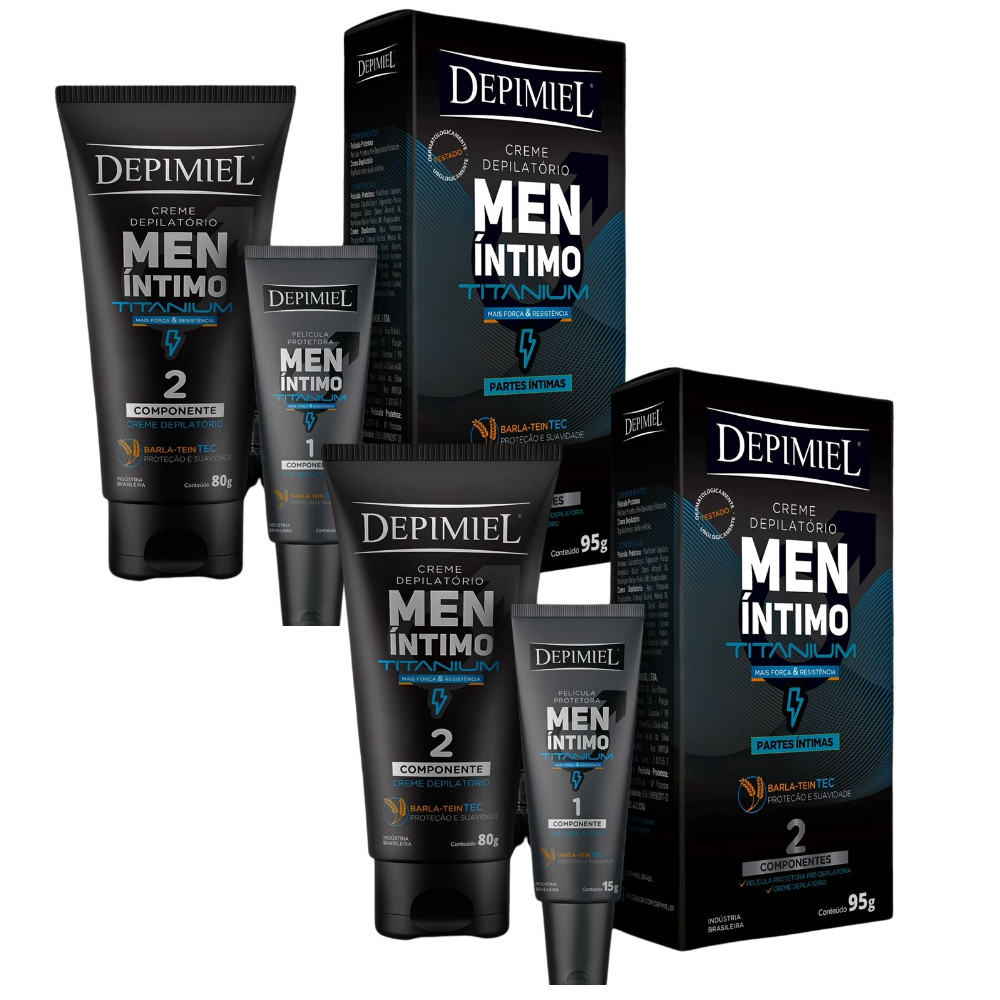 Kit 2 Cremes Depilatório Men Masculino Íntimo Homem Depimiel - Beauty