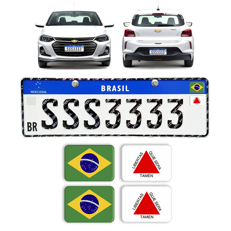 Adesivos Bandeira Brasil e Minas Gerais Placa Nova Carro Kit em Oferta na Shopee