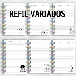 REFIL CADERNO DE DISCO INTELIGENTE DIVERSOS