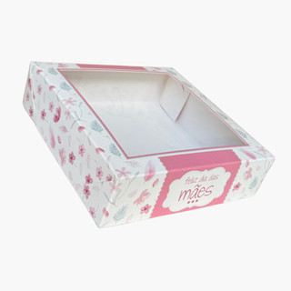 Caixa com Visor Acetato Quadrada 15x15x4 Olga Doce Flor Feliz dia das Mães c/10un em Oferta na Shopee