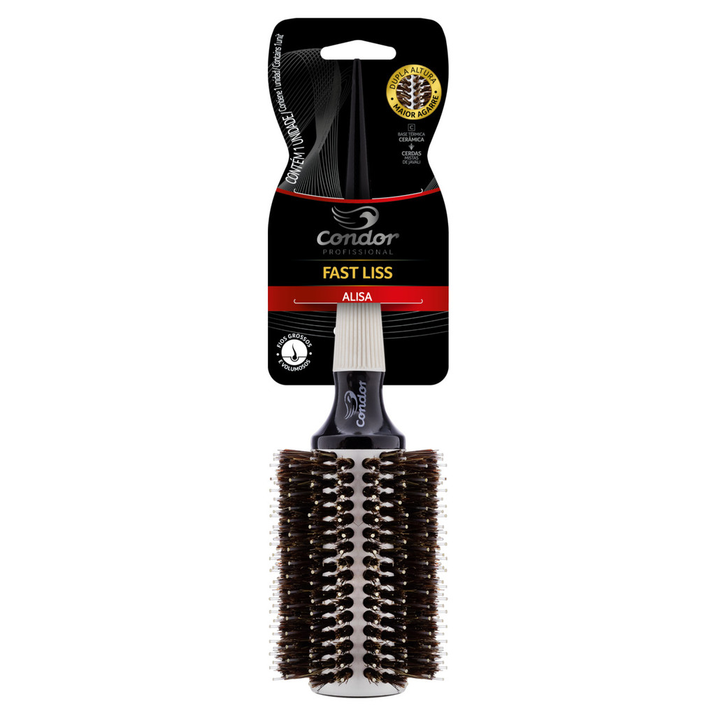 Escova para Cabelo Profissional Condor Fast Liss Ref. 7615 em Oferta na Shopee