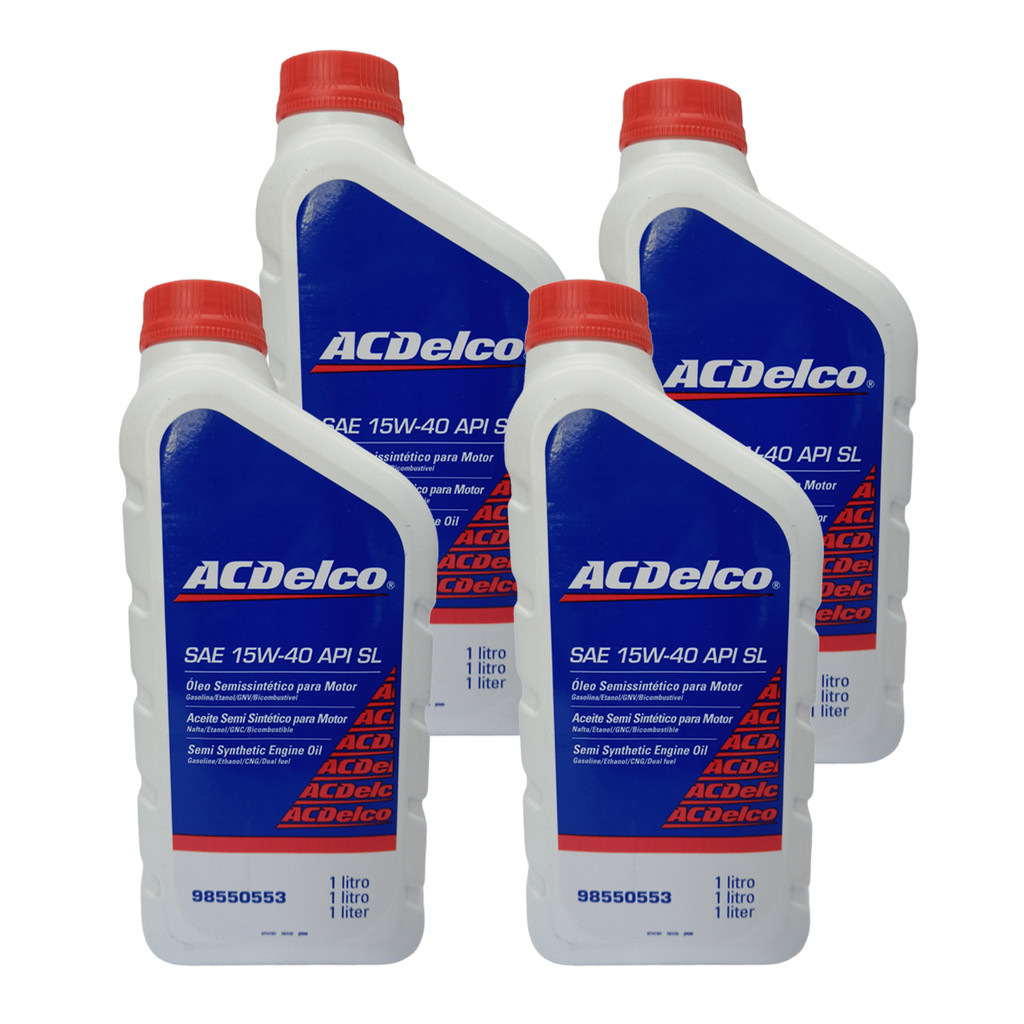 Kit 4l Óleo Motor Semi-sintético Sae 15w40 Api Sl Acdelco em Oferta na Shopee