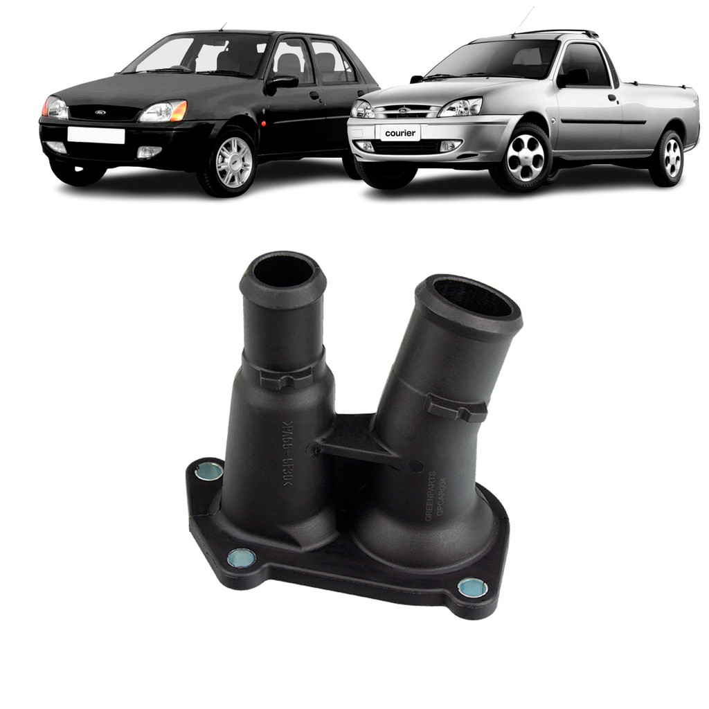 CARCAÇA VÁLVULA TERMOSTÁTICA FORD FIESTA 1.4 16V ZETEC 1996 A 2000 COURIER 1.4 16V ZETEC 1996 A 2000