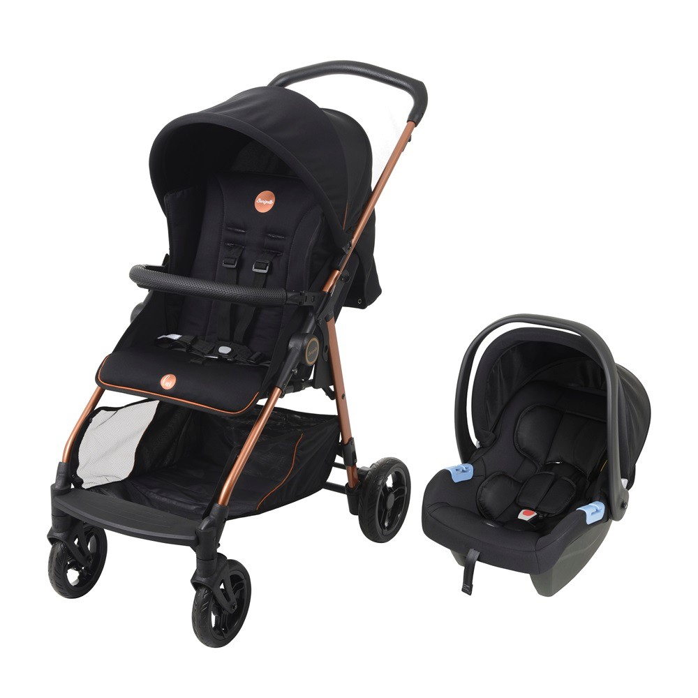 Carrinho c/ Bebê Conforto Travel System LUI Cobre Burigotto em Oferta na Shopee