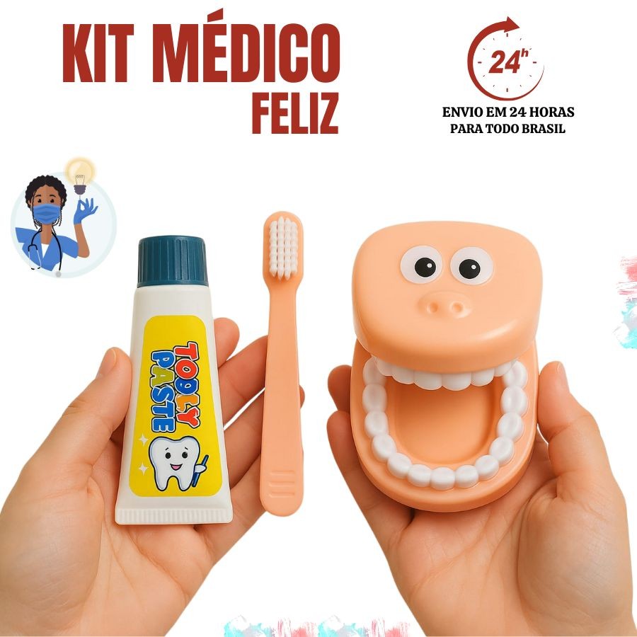 Brinquedo Infantil Educativa Dentista Grande Dentinho Acessório
