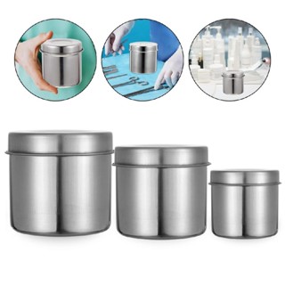 Kit 3 Porta Algodão Gaze Inox Podologia Estética Odontologia Aço Inoxidável Consultório Tamborzinhos em Oferta na Shopee