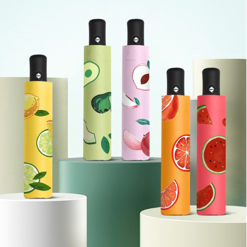 Guarda Chuva Automatico para Abrir e Fechar Com proteção UV fruta LY4088