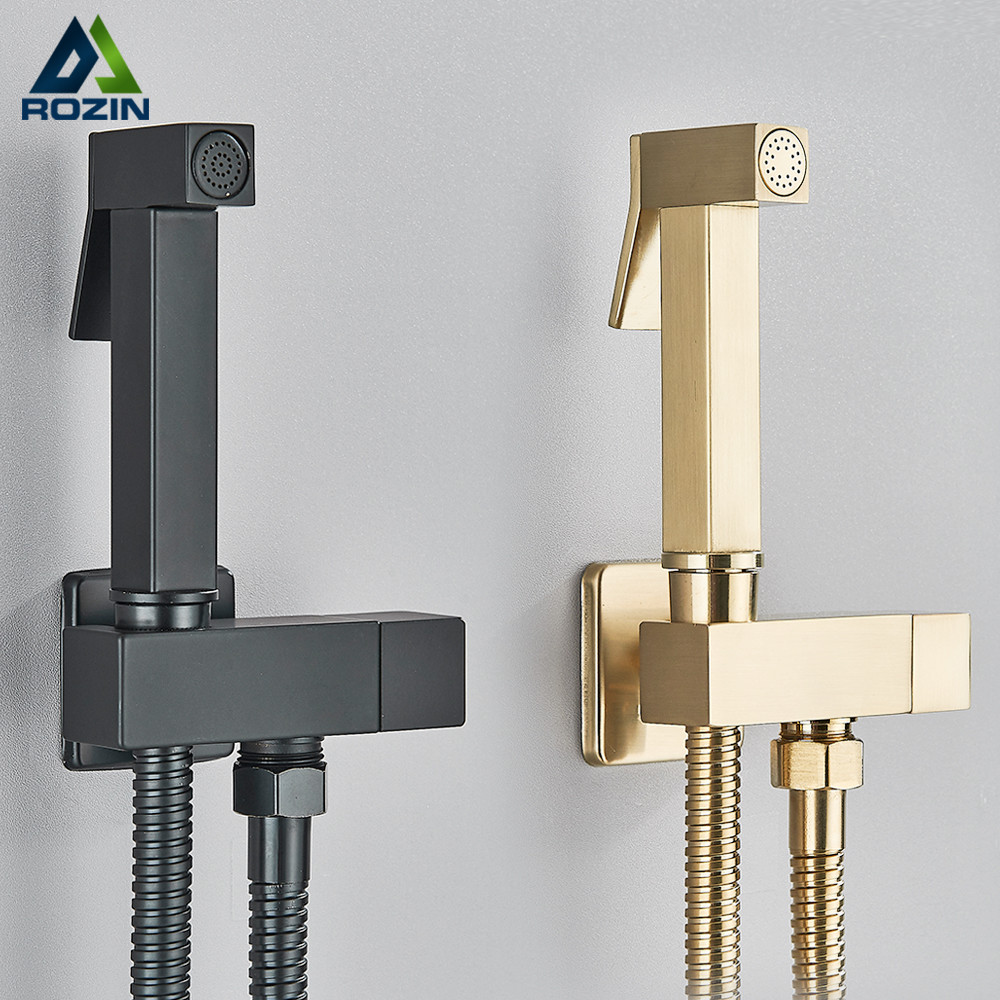 Ducha Higiênica Aço Inoxidável Para Kit Banheiro,G1/2 Com Pulverizador Bidê Montado Na Par...