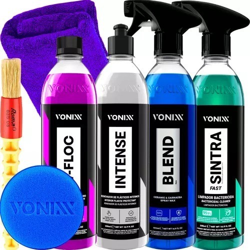 Kit Vonixx Shampoo V-floc Cera Blend Sintra Fast Intense Toalha Aplicador e Pincel