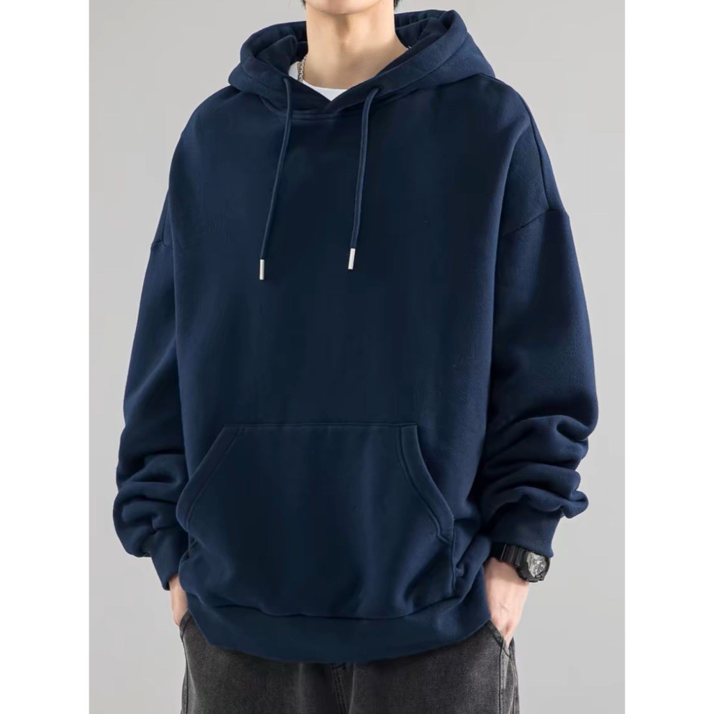 Blusa Moletom Liso Sem Estampa Com Capuz