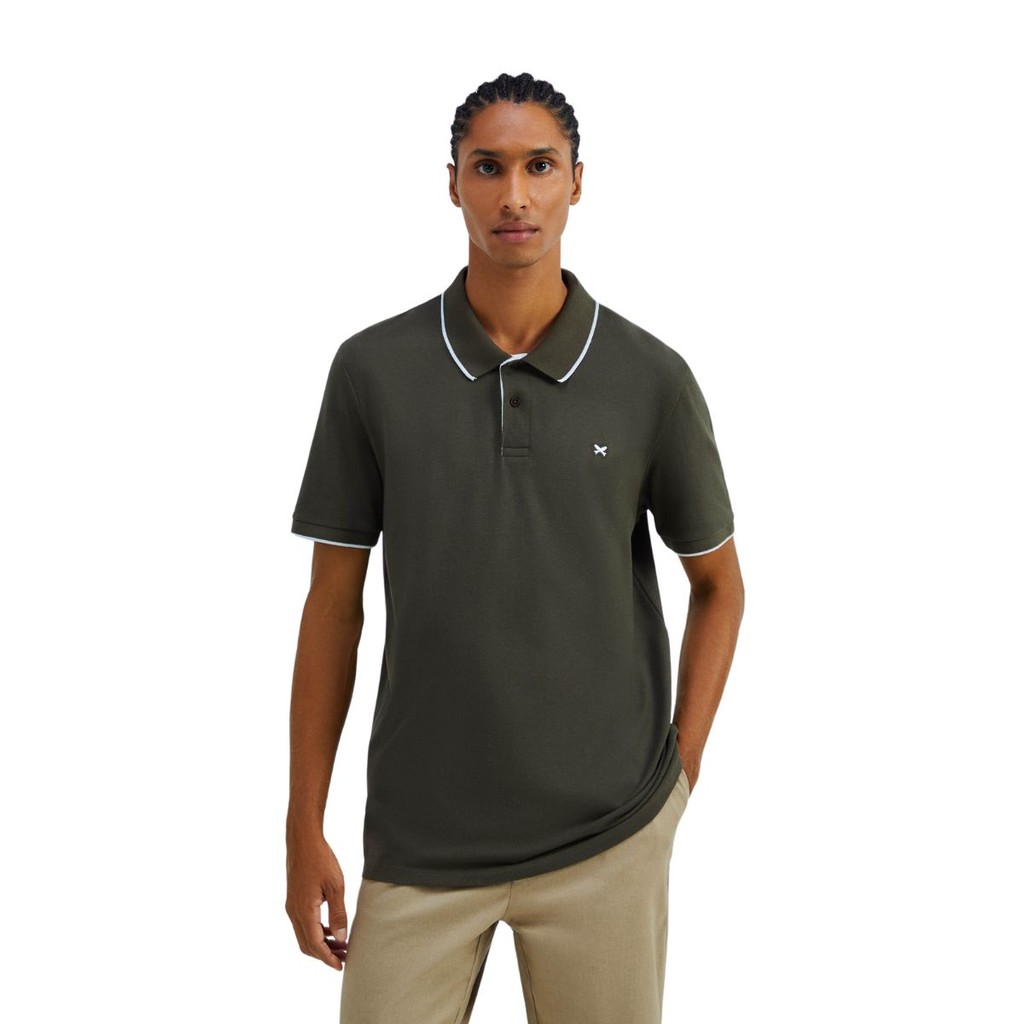 Camisa Polo Hering Masculina Piquet Bordado Verde Militar