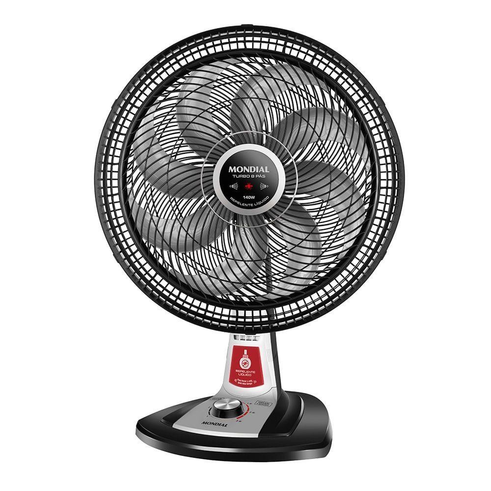 Ventilador De Mesa Mondial Turbo 8 Pás 40 Cm Repelente Líquido Vtx-40-8p-rl Vent 40cm-127v-preto/prata em Oferta na Shopee