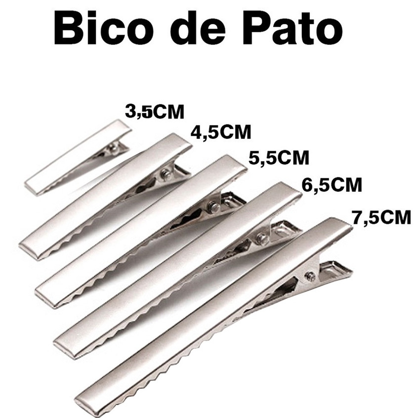 Garra Bico De Pato Presilha Jacare Grampo 10/30 Unidades De  7.5CM / 7.0 CM/ 6.5CM / 5.5CM / 4.5CM / 3.5CM/ 3.0CM
