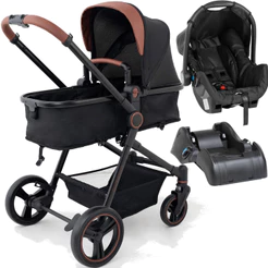 Carrinho de Bebe Moises Bebe Conforto Base Galzerano Ivy Black