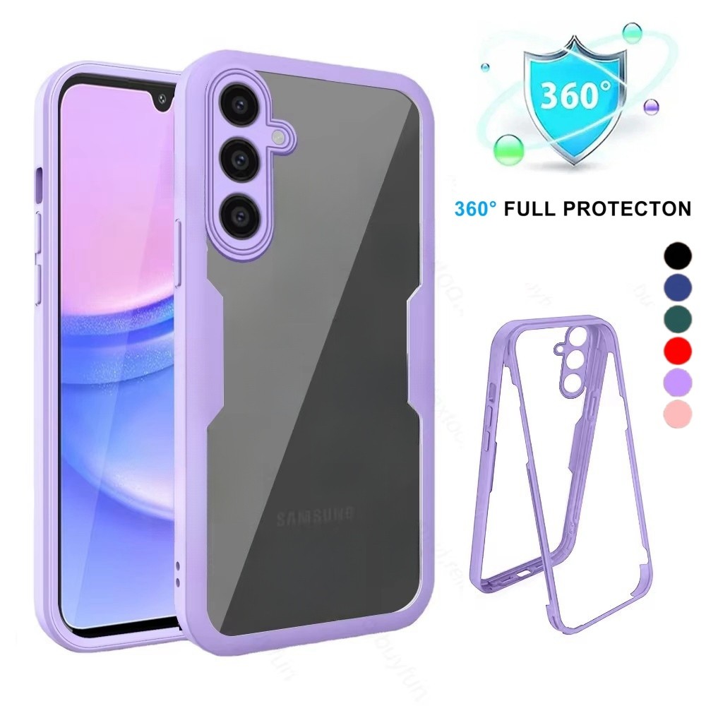 360 Caso Protetor De Tela De Corpo Inteiro Para Samsung Galaxy A07 A17 A37 A57 A06 A16 A05S A05 A15 A25 A35 A55 A14 A54