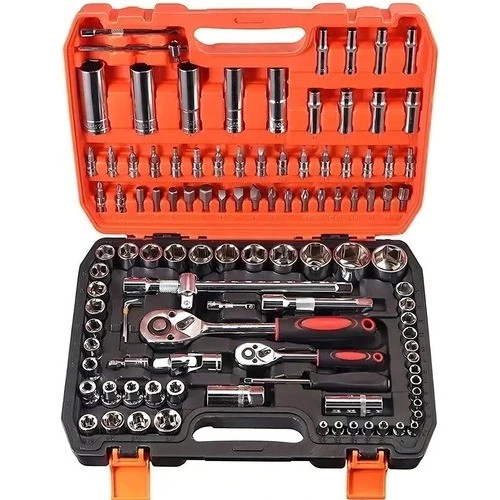 Conjunto de 108 ou 53 Peças de Ferramentas Soquete Sextavado Catraca Chave Maleta Multi-função Profissional — imagem 1