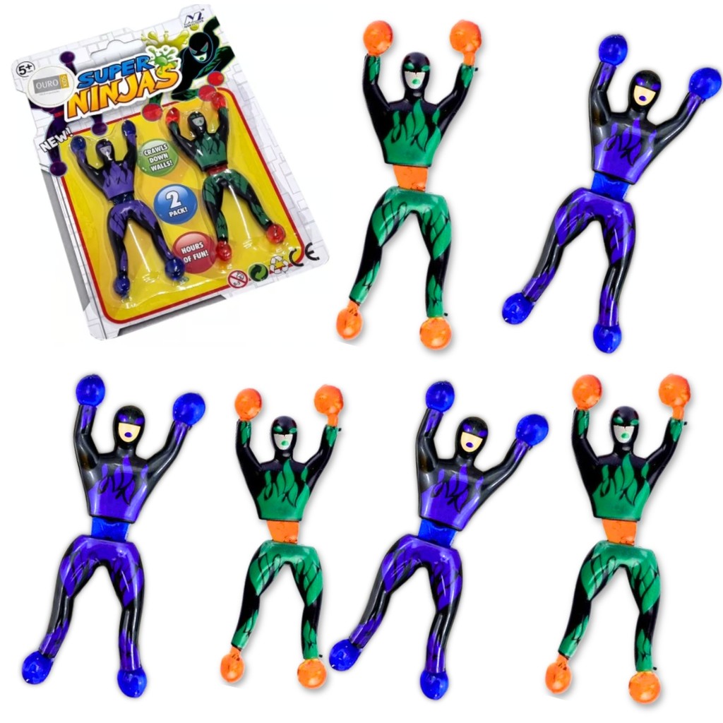 Kit 6 Boneco Ninja Que Gruda Na Parede De Brinquedo Infantil em Oferta na Shopee