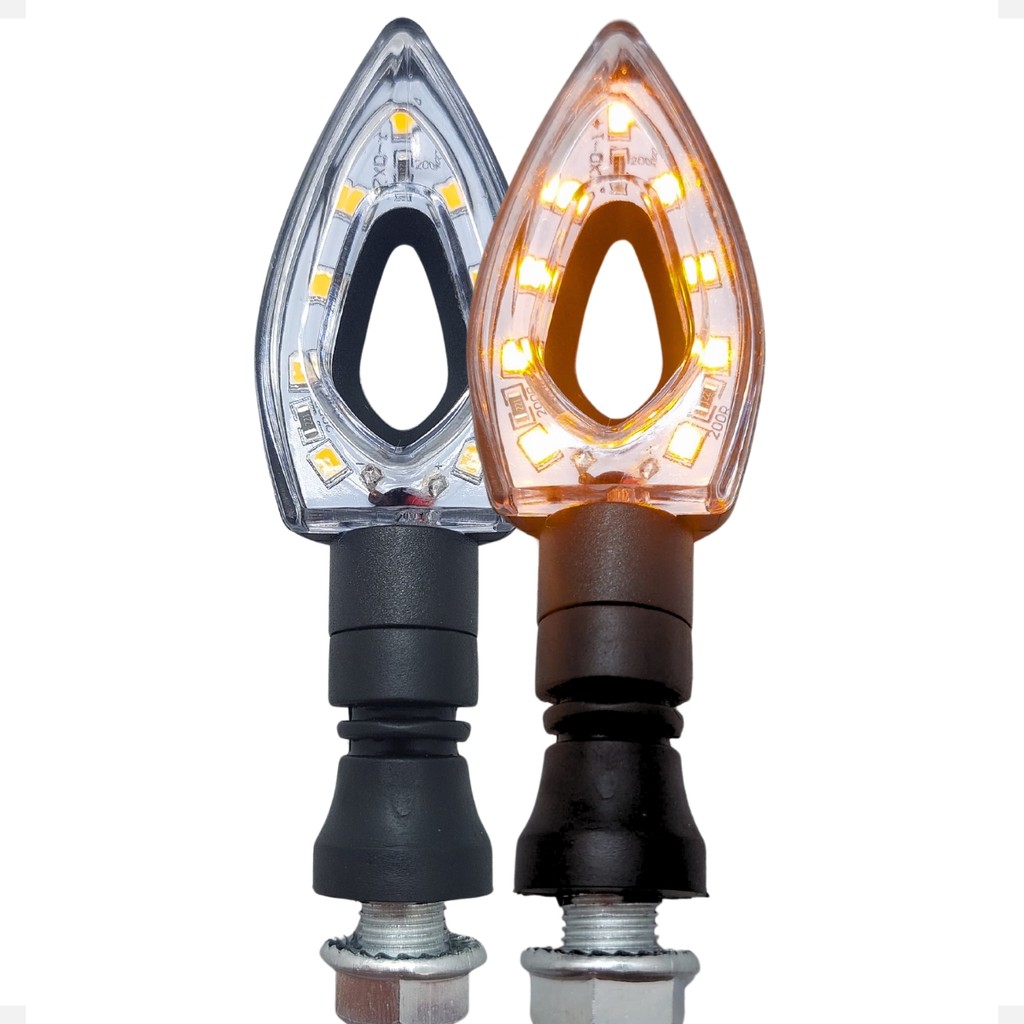 Piscas Seta De Moto Led Flecha Cristal Cb250 Cg125 Titan Fan 160 150 Fazer Xre 300 Pop100 — imagem 2 de 2