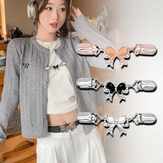 Yuanyuan Luz Luxo Borboleta Liga Camisola Pinos Lenços De Seda Cardigan Botão Camisa Colar Clipe Anti-Feixe Apertado Bra