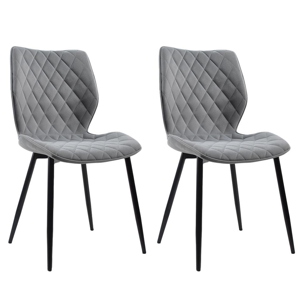 Conjunto com 2 Cadeiras Palmer Cinza em Oferta na Shopee