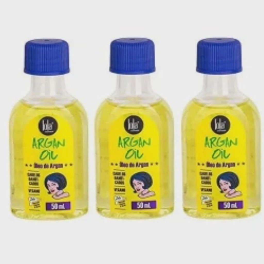 Kit 3 Unidades Lola Cosmetics Argan Oil Oleo Reparador 50ml