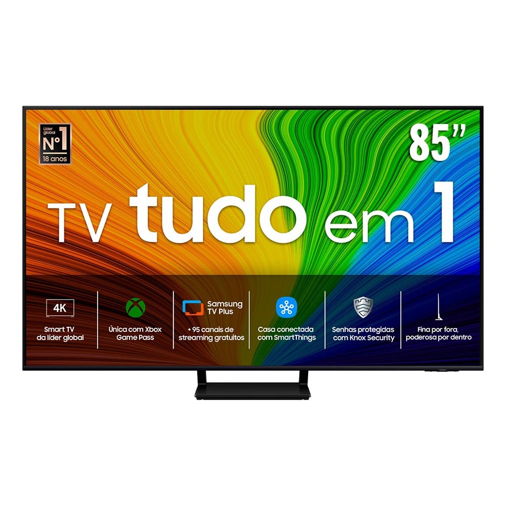 Smart TV Samsung 85Q70D 85” QLED 4K com Gaming Hub e AI Energy Mode