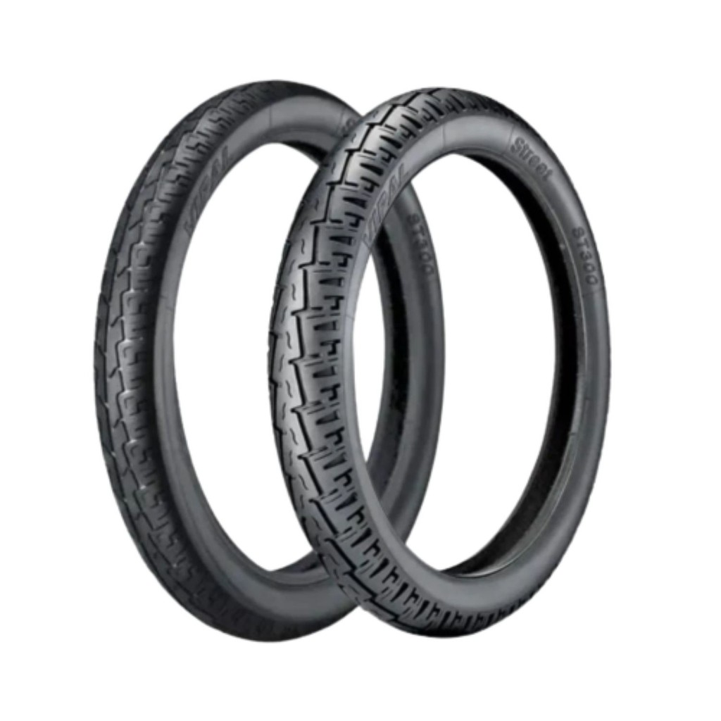 Par Pneu Moto Vipal 100/90-18 traseiro e 275-18 Dianteiro ST300 c/camara Titan, Factor, Fan,Start